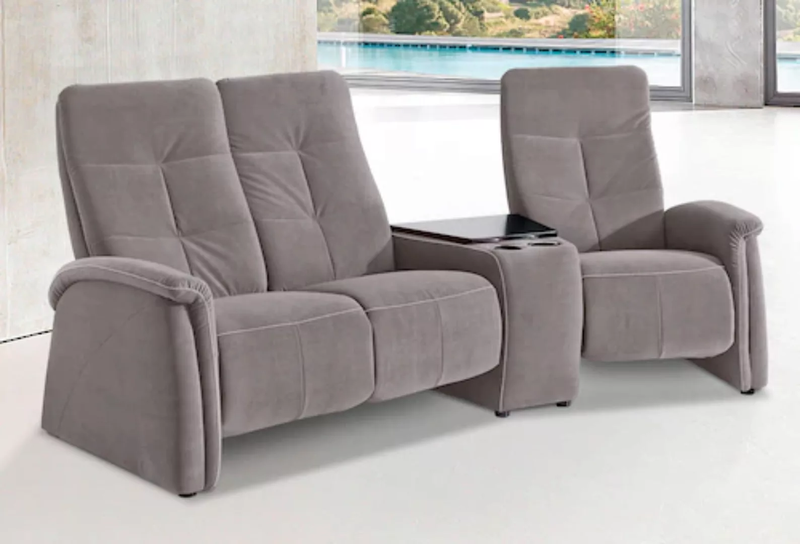 exxpo - sofa fashion 3-Sitzer Tivoli, Kinosofa mit Tischablage und Stauraum günstig online kaufen