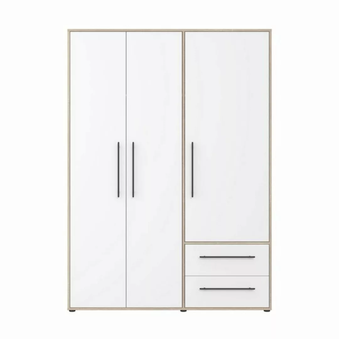 freiraum Drehtürenschrank MOKKARIS in Sonoma Eiche/Weiß - 144,4x200,1x58,8c günstig online kaufen