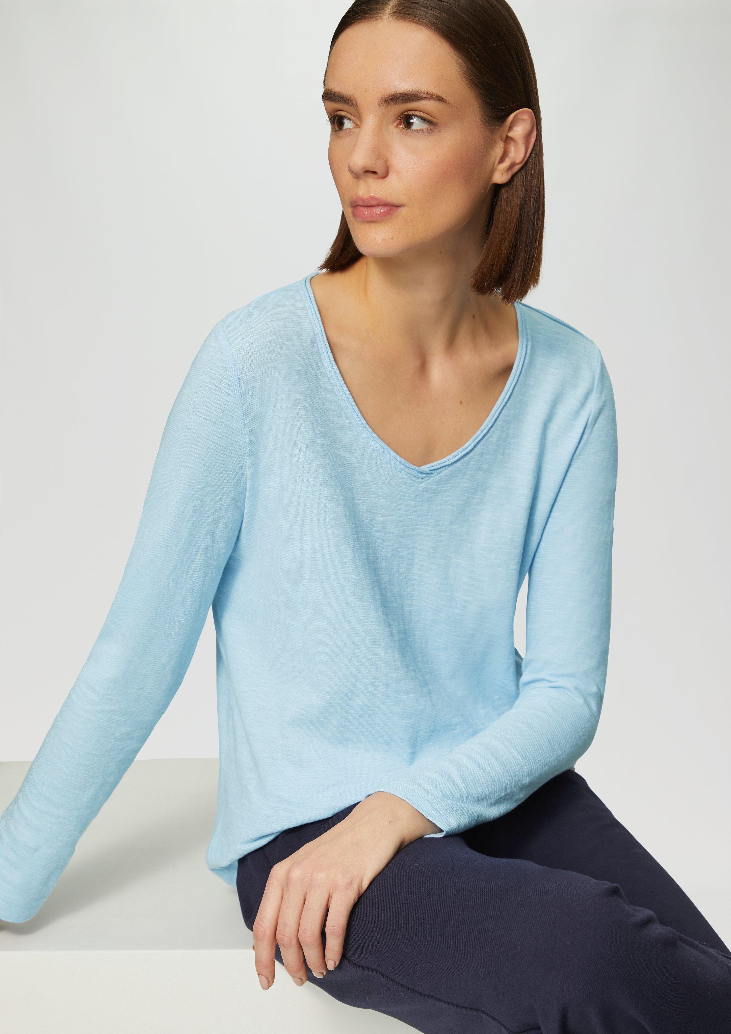 s.Oliver Langarmshirt Langarmshirt aus Slub Yarn günstig online kaufen
