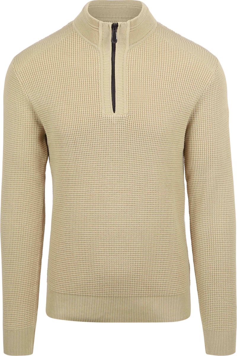 NO EXCESS Rollkragenpullover "No Excess Jacquard-Pullover mit halbem Reißve günstig online kaufen