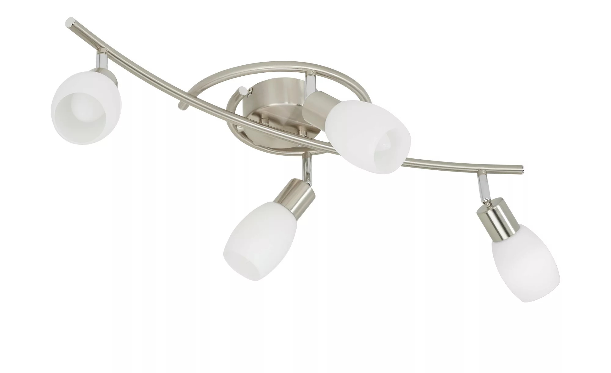 Deckenleuchte, 4-flammig, Nickel-matt - silber - 23 cm - Lampen & Leuchten günstig online kaufen