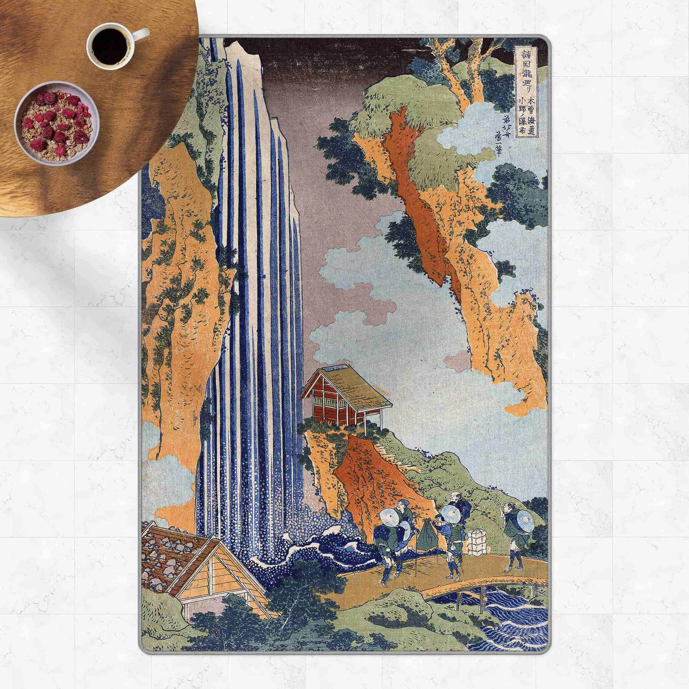 Teppich Katsushika Hokusai - Ono Wasserfall günstig online kaufen