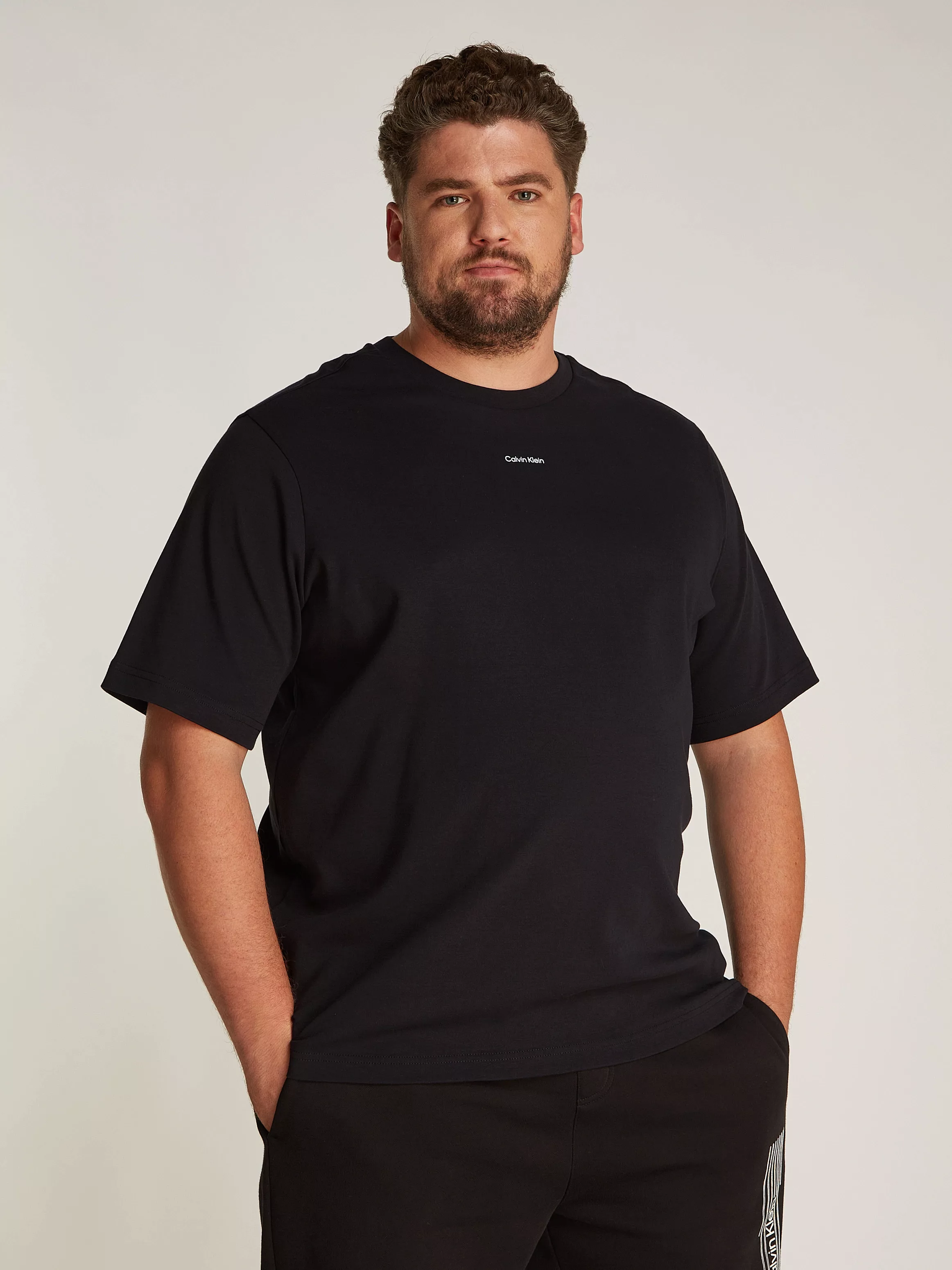 Calvin Klein Big&Tall T-Shirt "BT NANO LOGO INTERLOCK T-SHIRT", in Großen G günstig online kaufen