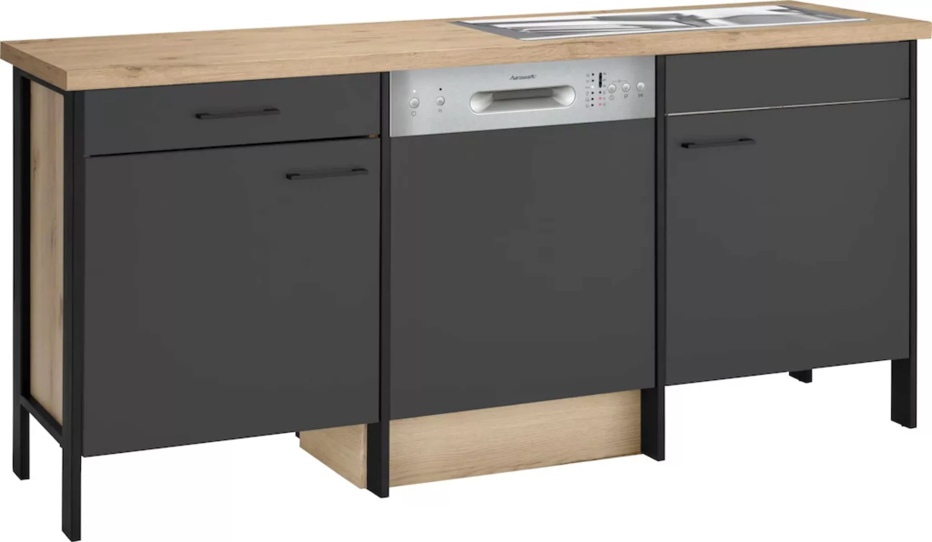 OPTIFIT Spülenschrank "Tokio", 192 cm breit, mit Stahlgestell, mit Vollausz günstig online kaufen