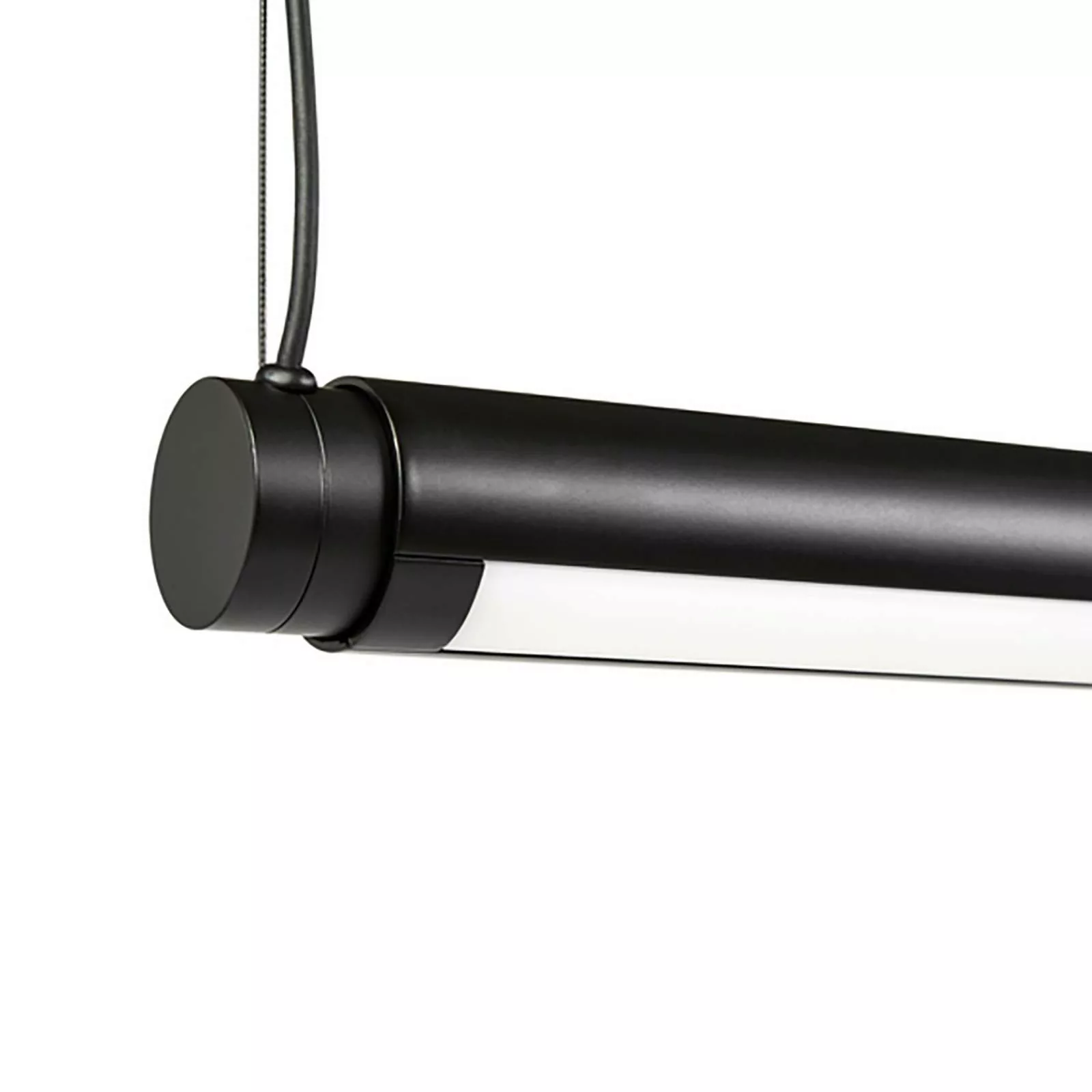 HAY Factor Linear LED-Hängelampe diffused, schwarz günstig online kaufen