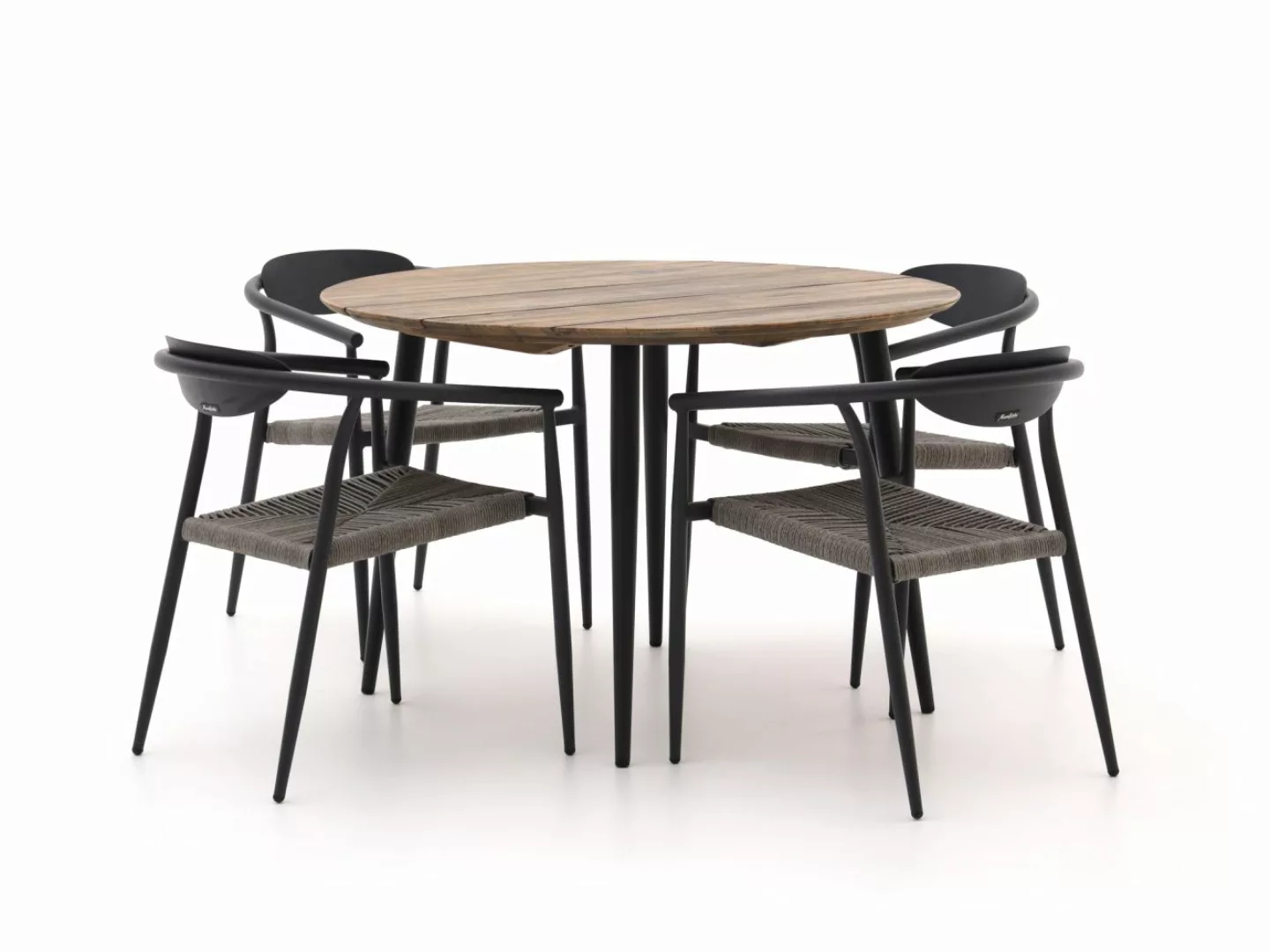 Manifesto Cavone/Falcade  ø 115 cm Gartenmöbel-Set 5-Teilig Stapelbar günstig online kaufen