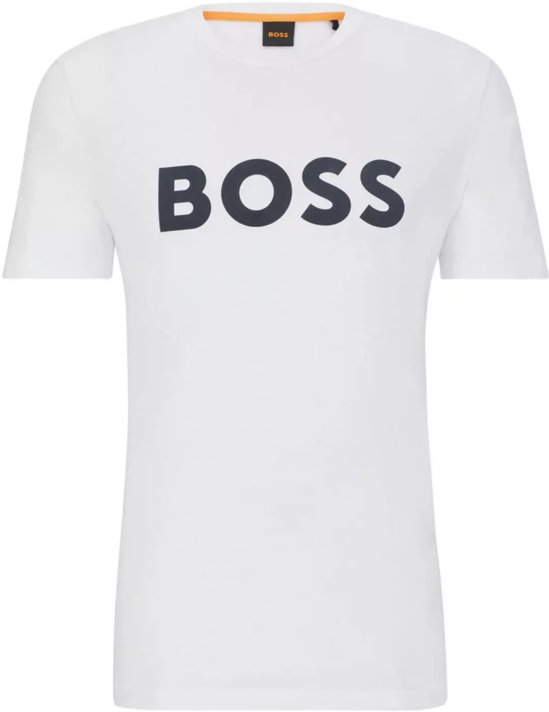 BOSS ORANGE T-Shirt Thinking 1 10246016 01 mit großem BOSS Druck auf der Br günstig online kaufen