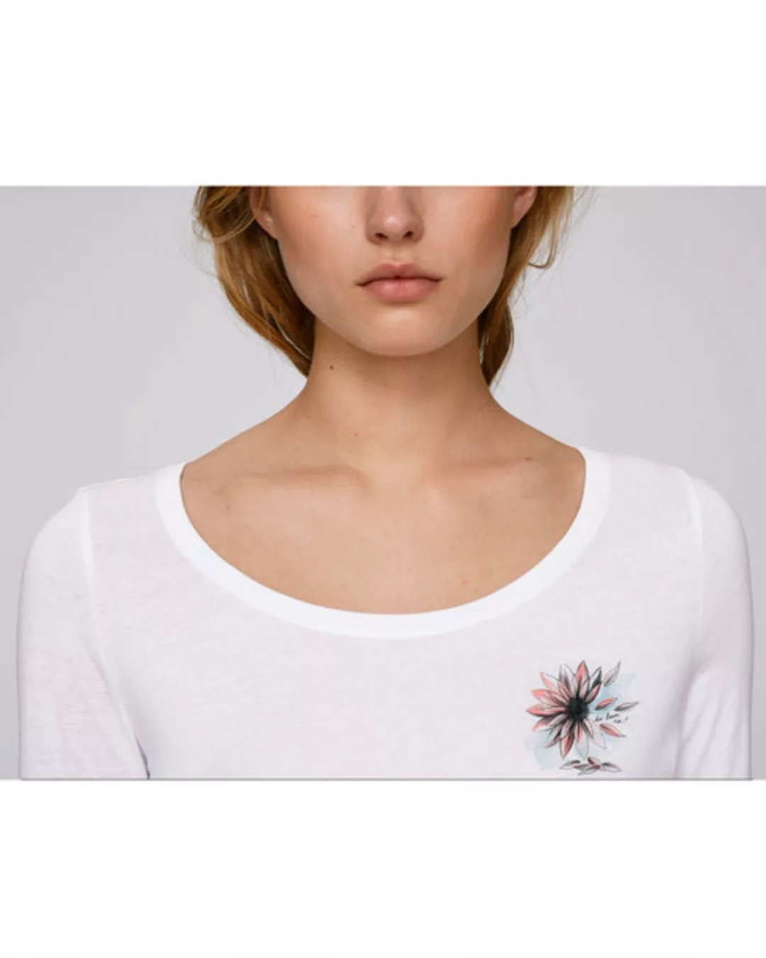 Bio Damen Longsleeve Shirt - Have Fun "Flower" günstig online kaufen