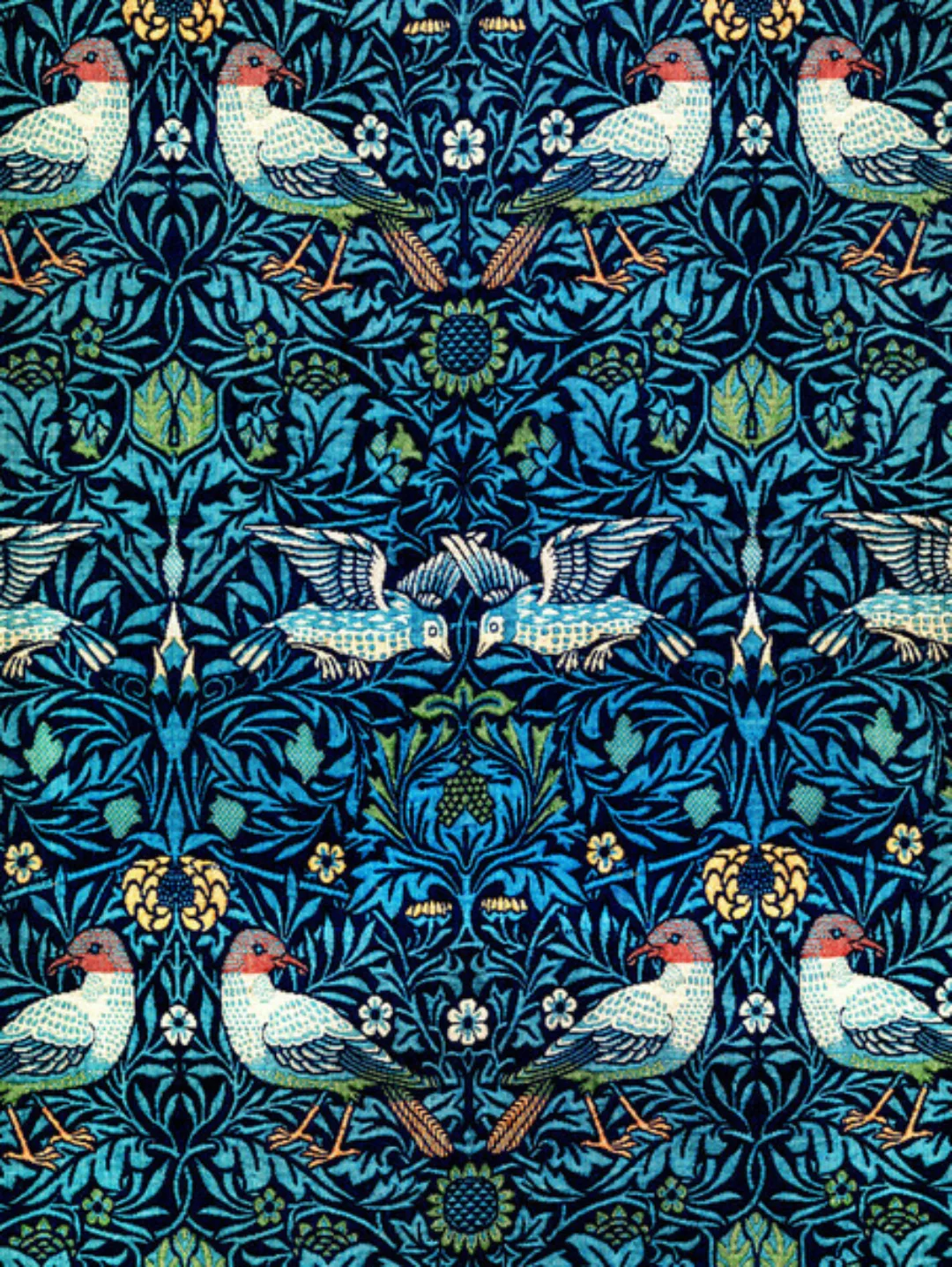 Poster / Leinwandbild - William Morris: Vögel 2 günstig online kaufen
