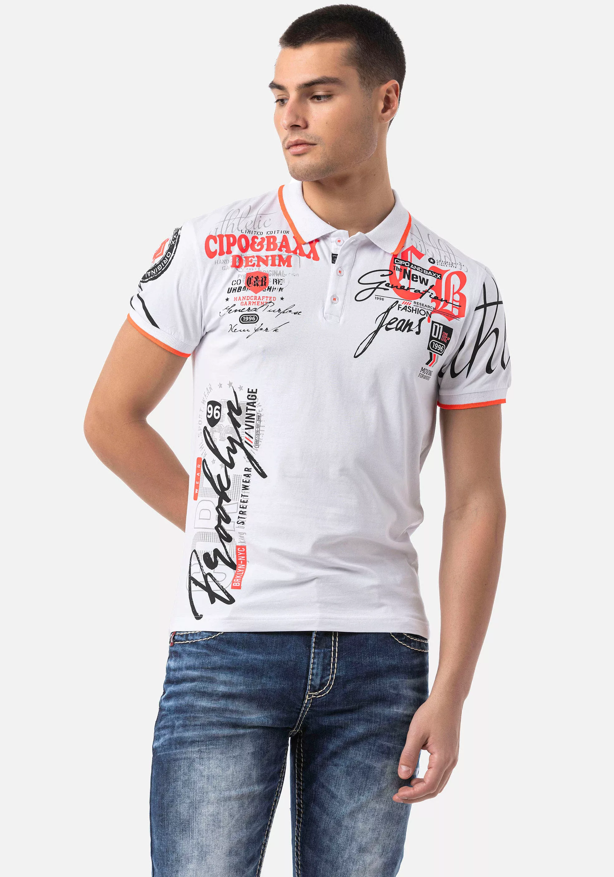 Cipo & Baxx Poloshirt mit markantem günstig online kaufen