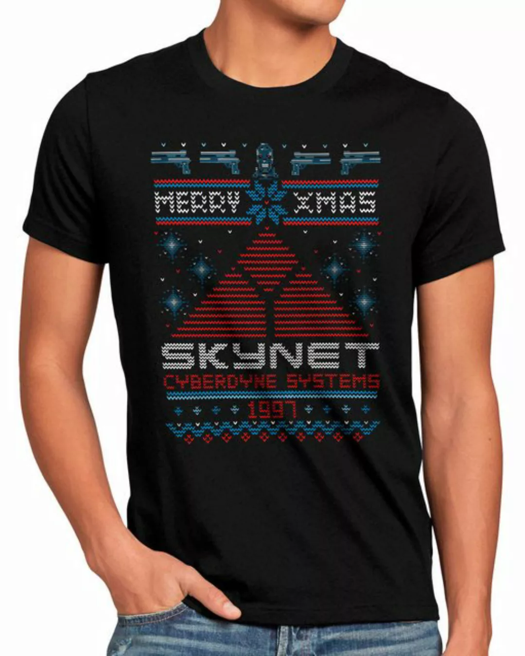 style3 T-Shirt Skynet Xmas terminator 2 weihnachten advent ugly sweater pul günstig online kaufen