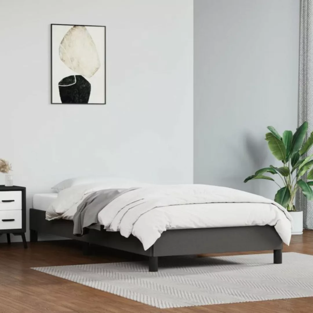 vidaXL Bett Bettgestell Grau 80x200 cm Kunstleder günstig online kaufen