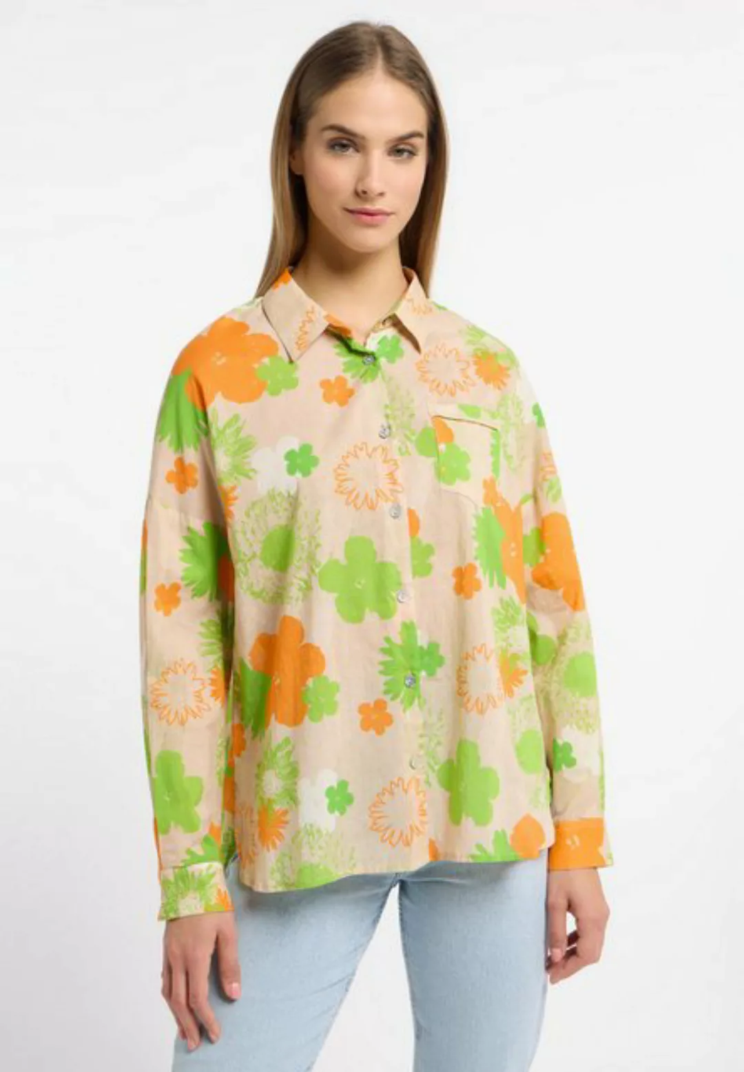 Frieda & Freddies NY Langarmhemd Overshirt mit dezenten Farbdetails günstig online kaufen