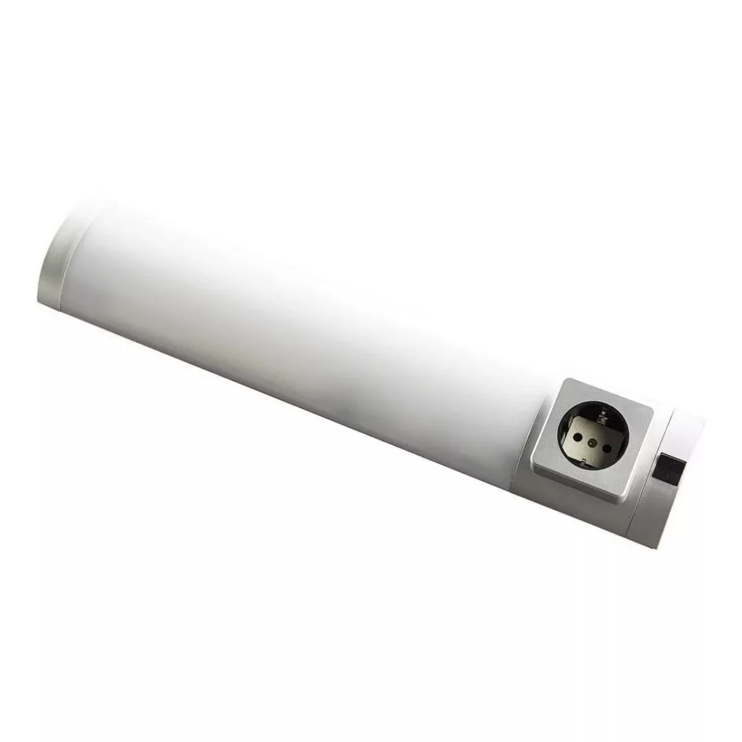 LED Unterbauleuchte mit Steckdose Detmold in Weiß 5W 250lm günstig online kaufen