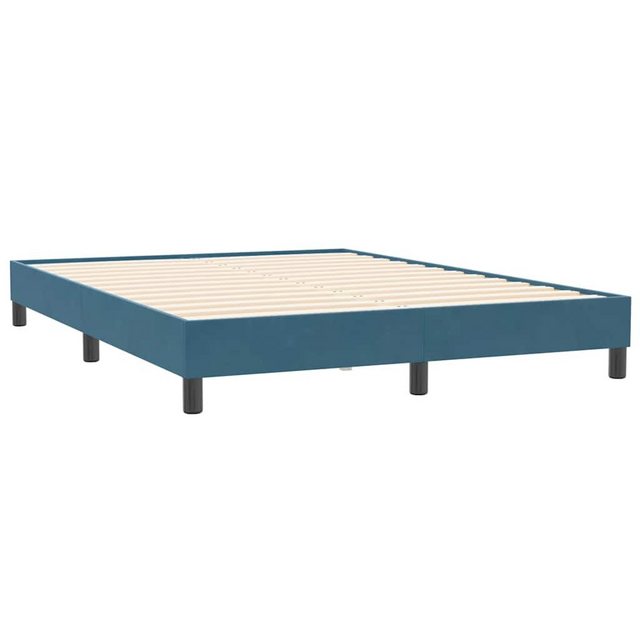 vidaXL Bett Boxspringbett ohne Matratze Dunkelblau 160x210 cm Samt günstig online kaufen