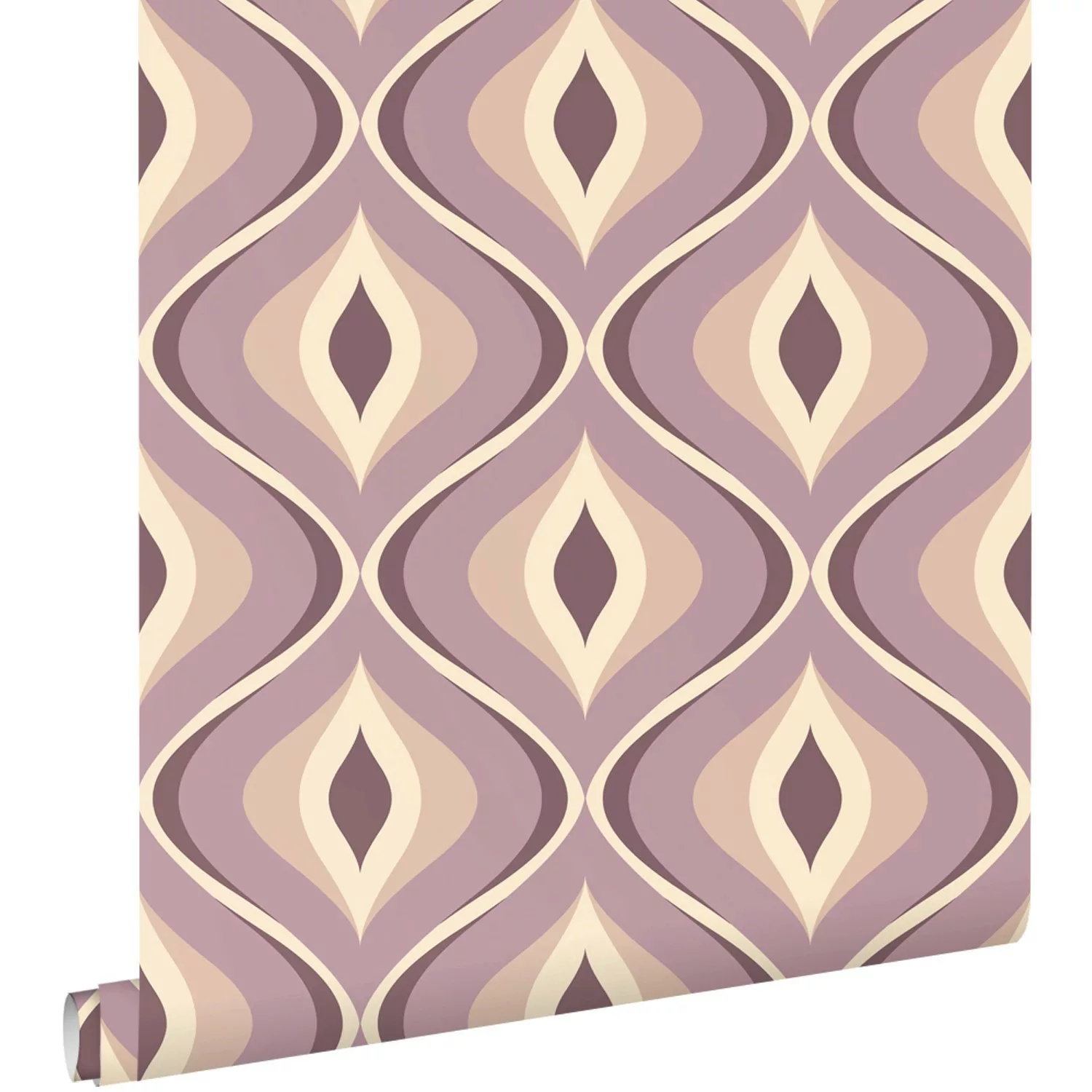 ESTAhome Tapete Retro-Ornamente Violett 50 x 900 cm 130988 günstig online kaufen