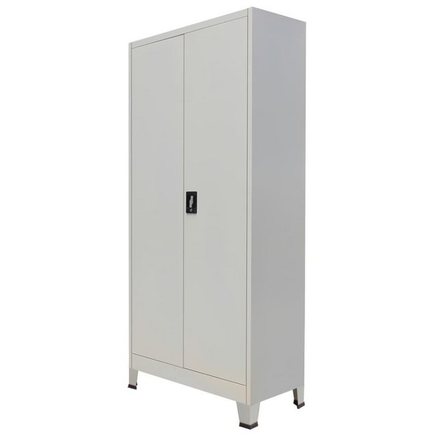 vidaXL Aktenschrank Büroschrank mit 2 Türen Stahl 90x40x180 cm Grau günstig online kaufen