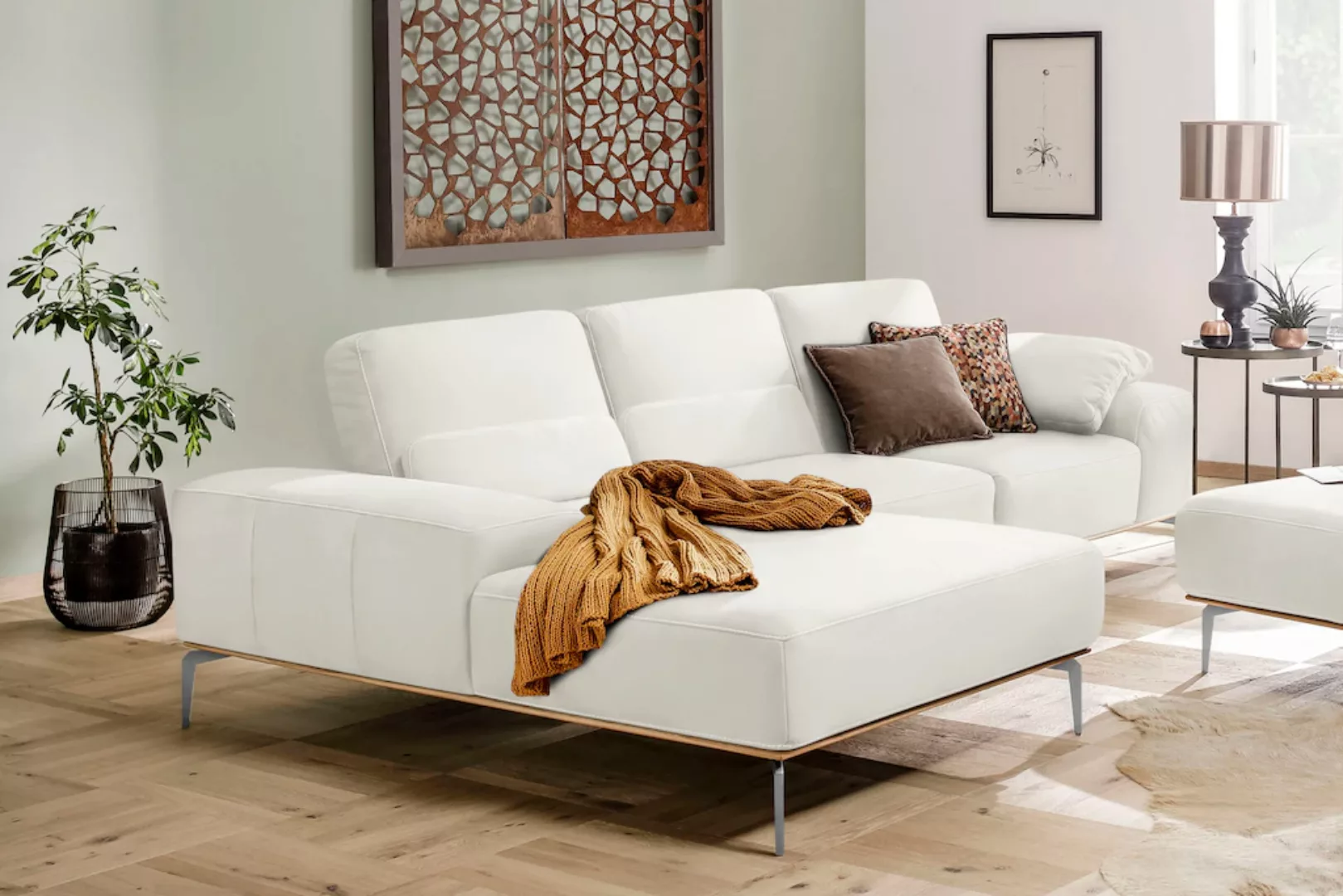 W.SCHILLIG Ecksofa "run, Designsofa, bequem, L-Form", mit elegantem Holzsoc günstig online kaufen