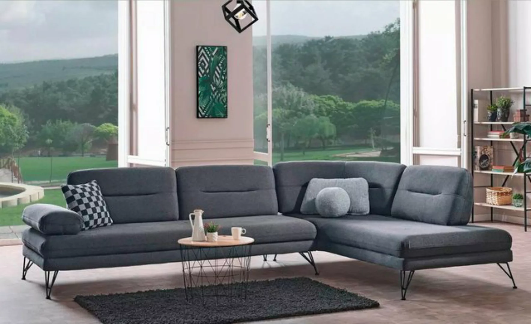 Xlmoebel Ecksofa L-Format Ecke Sofa Textil Polster Premium Couch Ecke, 1 Te günstig online kaufen