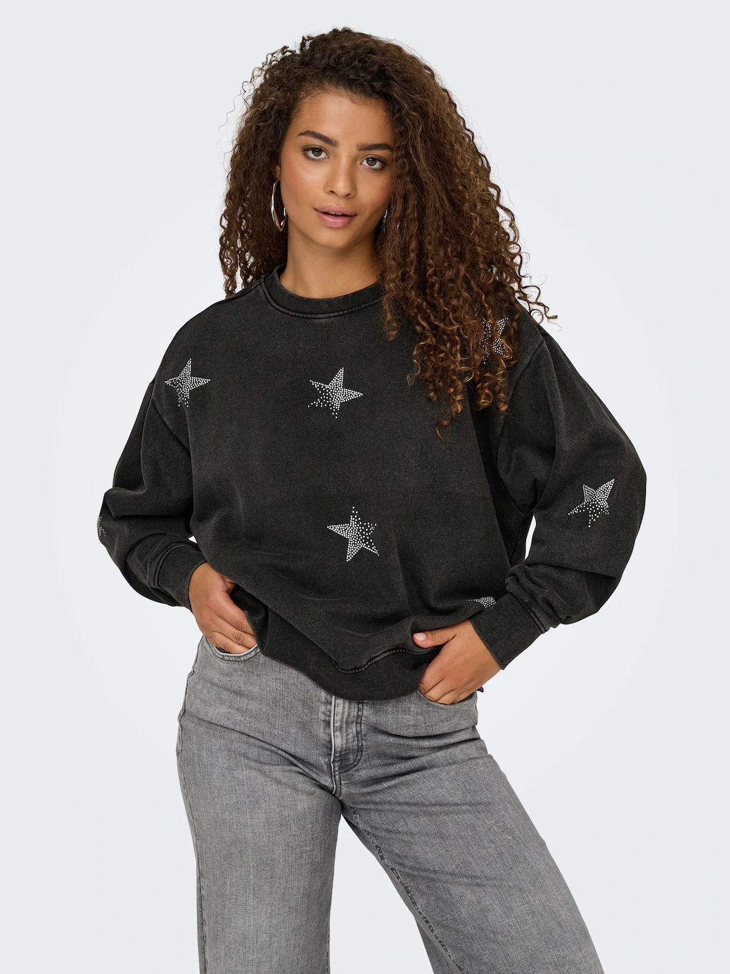 ONLY Sweatshirt "ONLINDA L/S O-NECK BOX CC SWT" günstig online kaufen