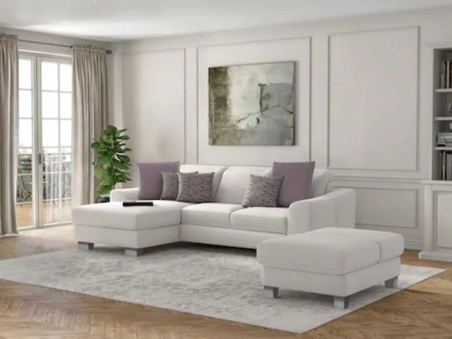 sit&more Ecksofa »Dundee L-Form«, mit Federkern und Edelstahlfüßen, wahlwei günstig online kaufen