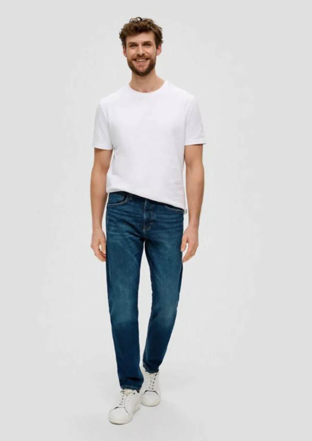 s.Oliver Stoffhose Jeans / Regular fit / High rise / Tapered leg Waschung günstig online kaufen