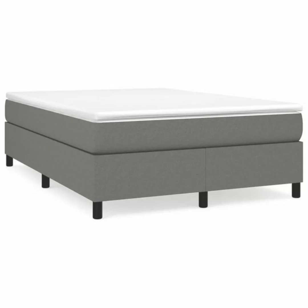 Vidaxl Boxspringbett Dunkelgrau 140x190 Cm Stoff günstig online kaufen