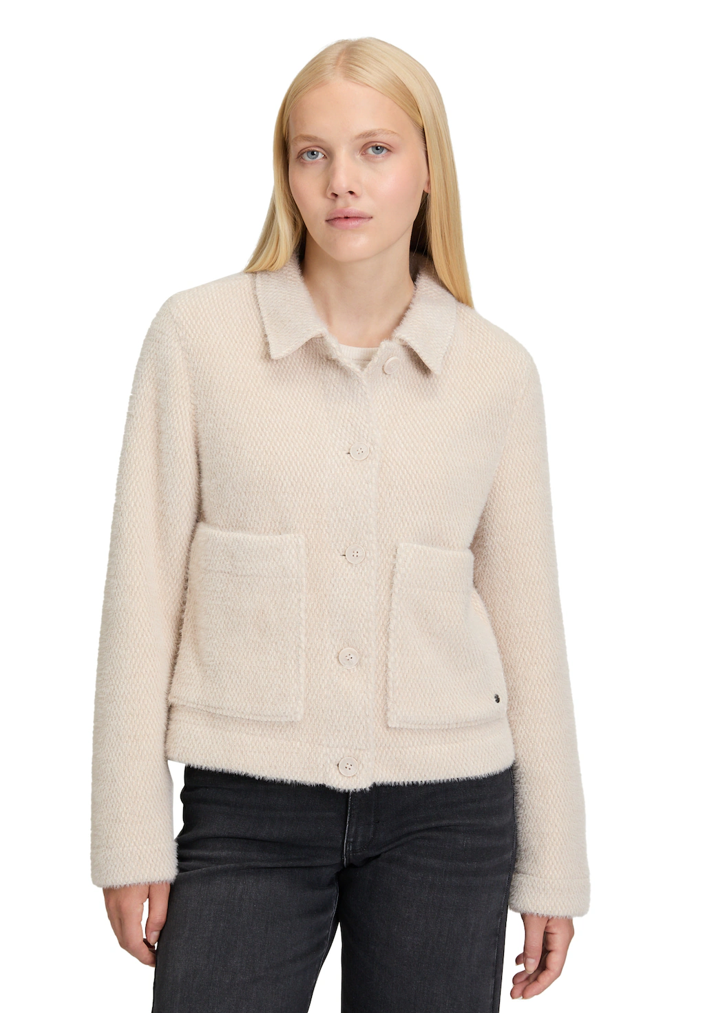 Betty&Co Canvasjacke "Betty & Co Damen Casual-Jacke mit Kragen" günstig online kaufen
