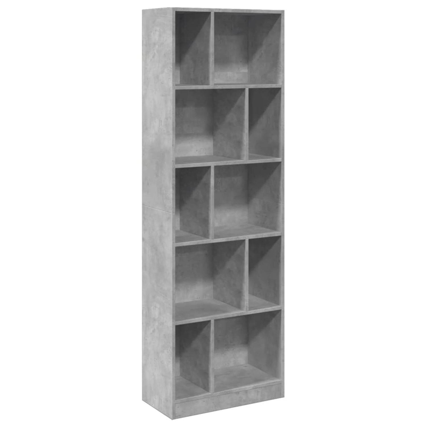 vidaXL Bücherregal Betongrau 57x28,5x174 cm Holzwerkstoff günstig online kaufen