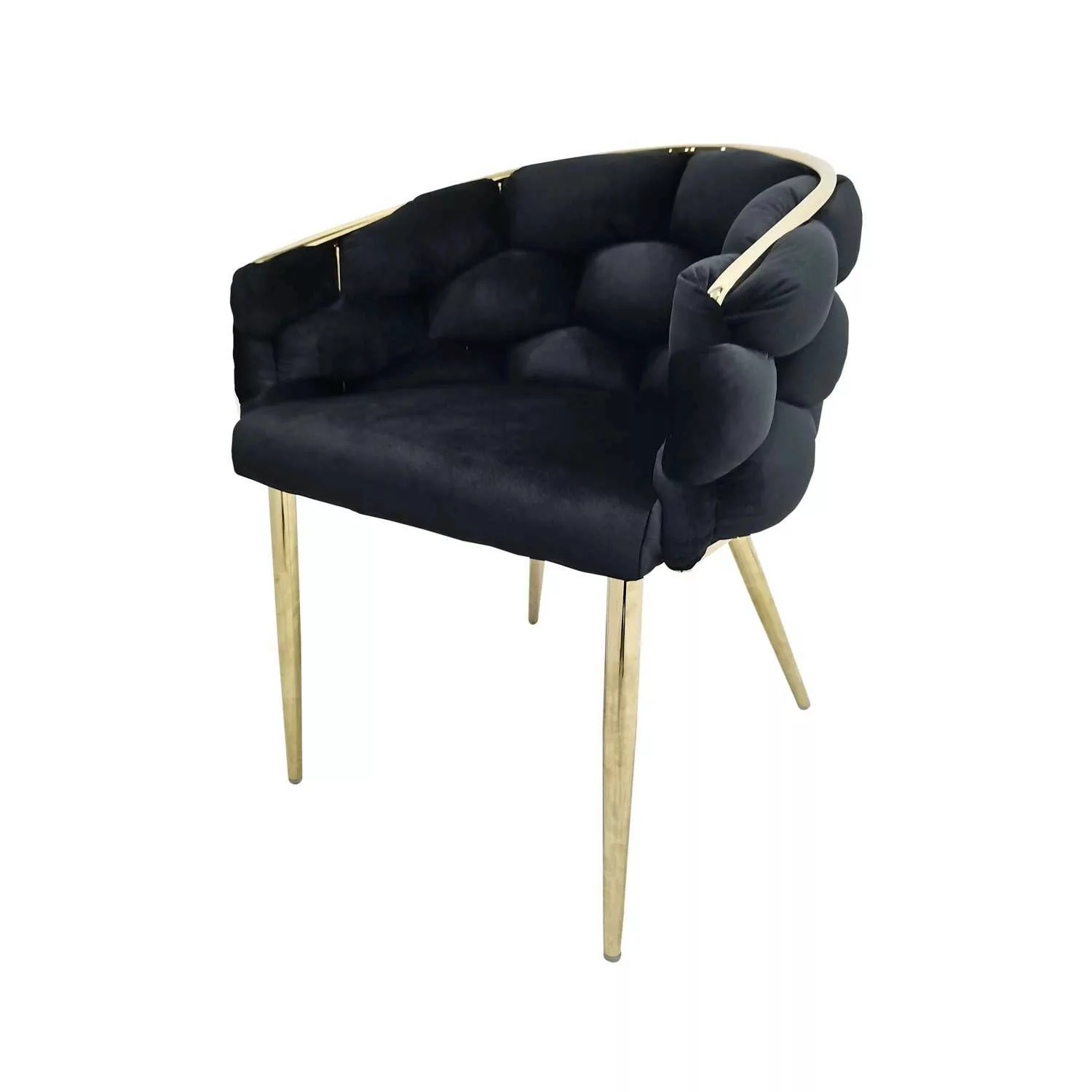 MeGusta Moderner Stuhl 2er-Set Schwarz Polsterstuhl Esszimmerstuhl mit Arml günstig online kaufen