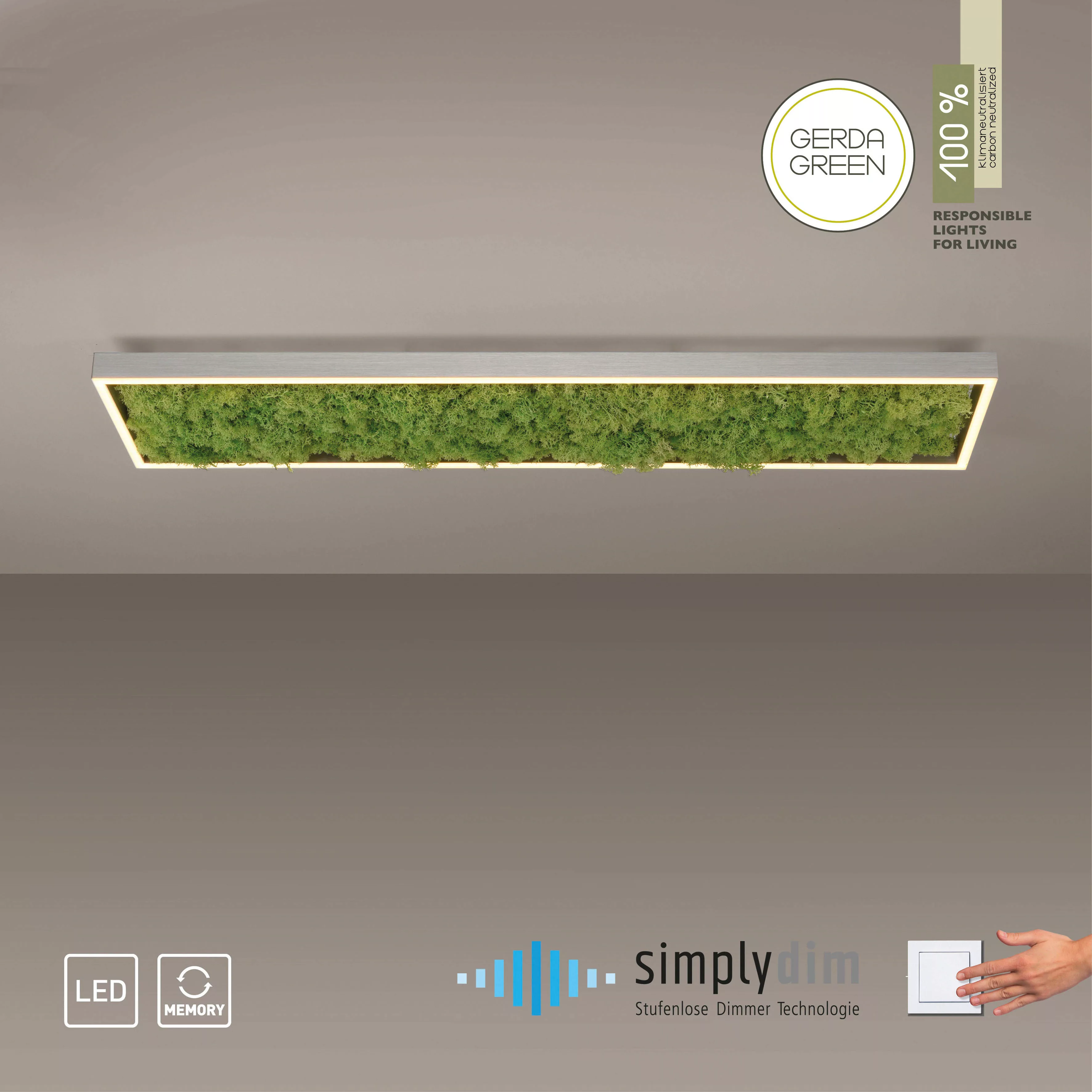 JUST LIGHT Deckenleuchte »GREEN KNUT«, 1 flammig, Leuchtmittel LED-Board günstig online kaufen