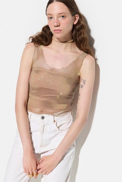 No Matter What Crop-Top Glänzendes Stein Crop Top günstig online kaufen