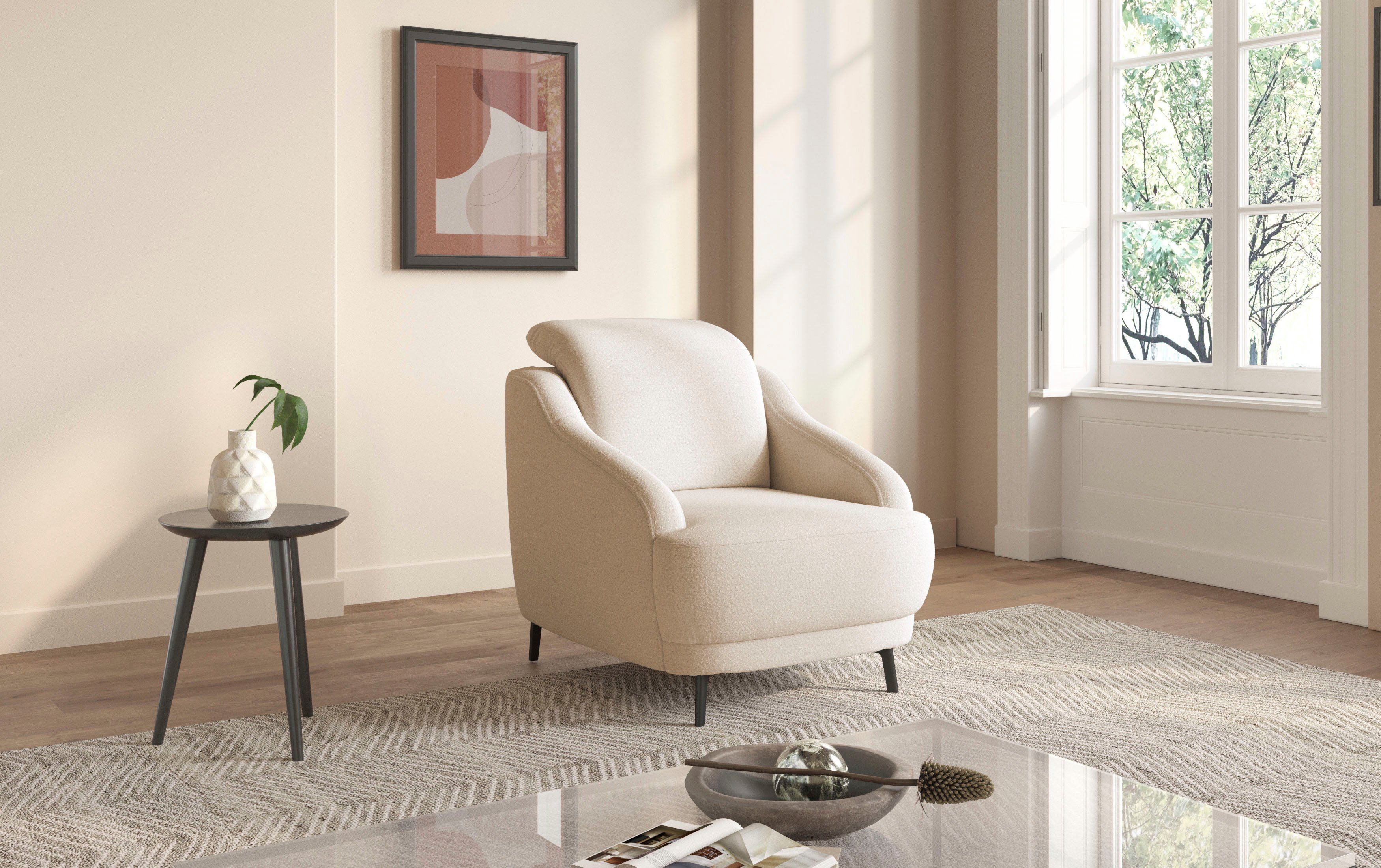 sit&more Sessel Blues (1-St), mit Metallfüßen, günstig online kaufen