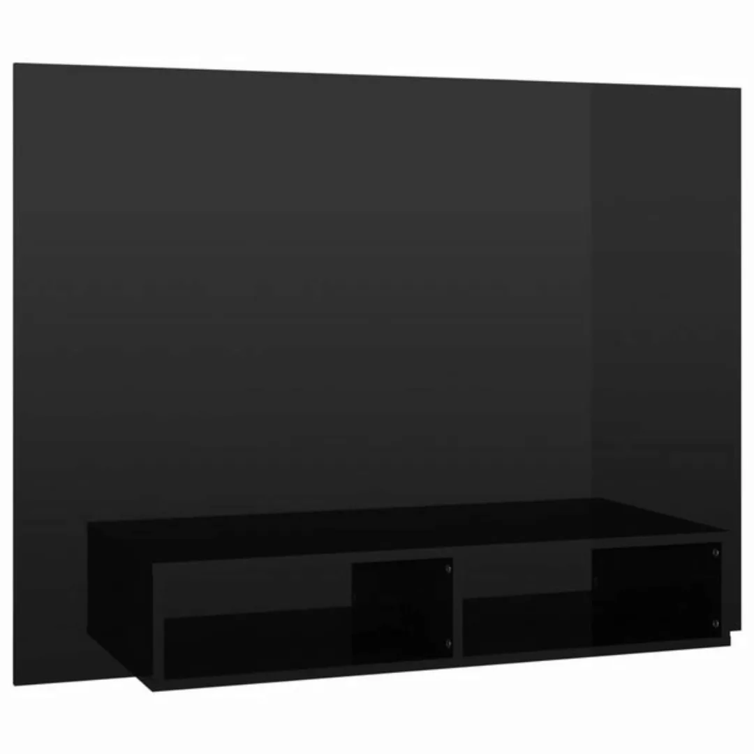 Tv-wandschrank Hochglanz-schwarz 120x23,5x90 Cm Spanplatte günstig online kaufen