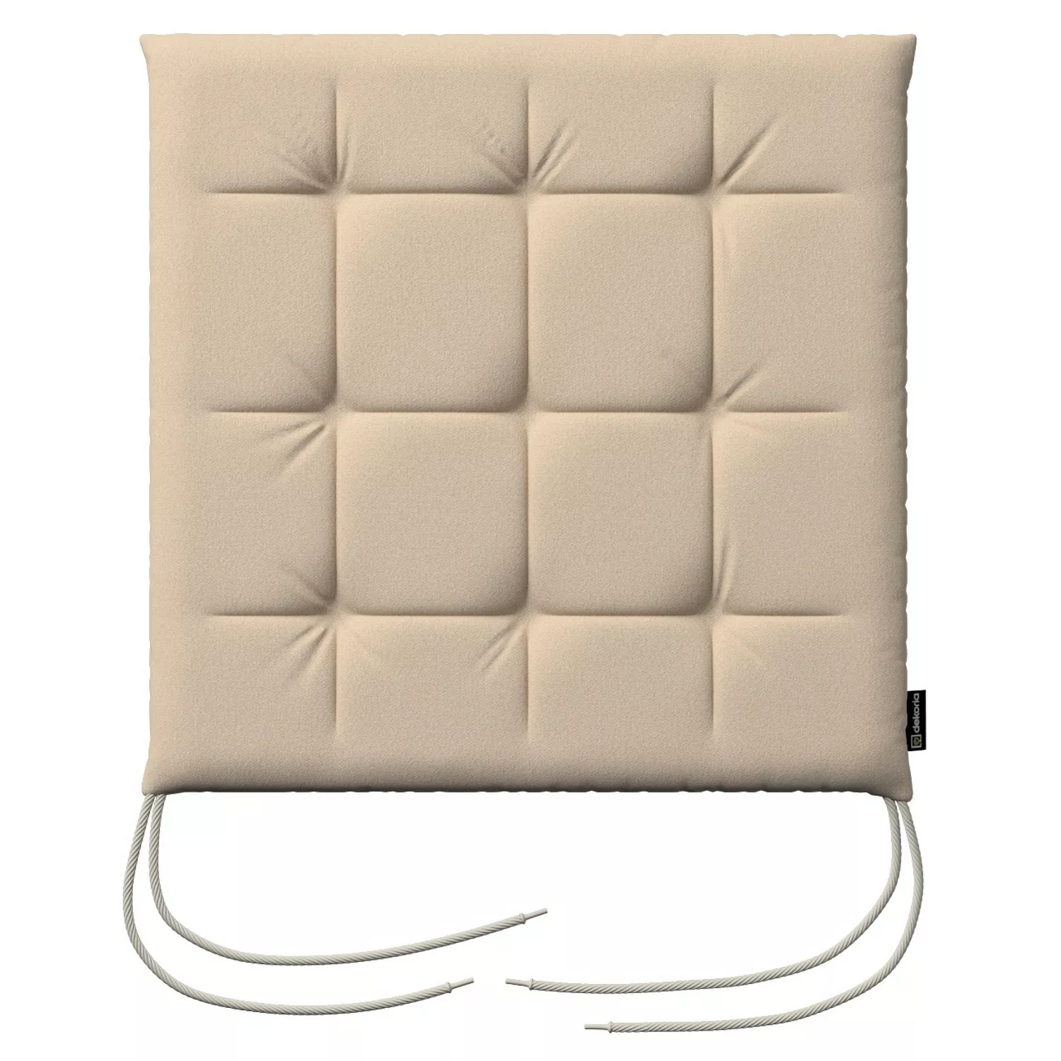 Stuhlkissen Jonas mit Bindeschnur, creme-beige, 40 x 40 x 3,5 cm, Living (1 günstig online kaufen