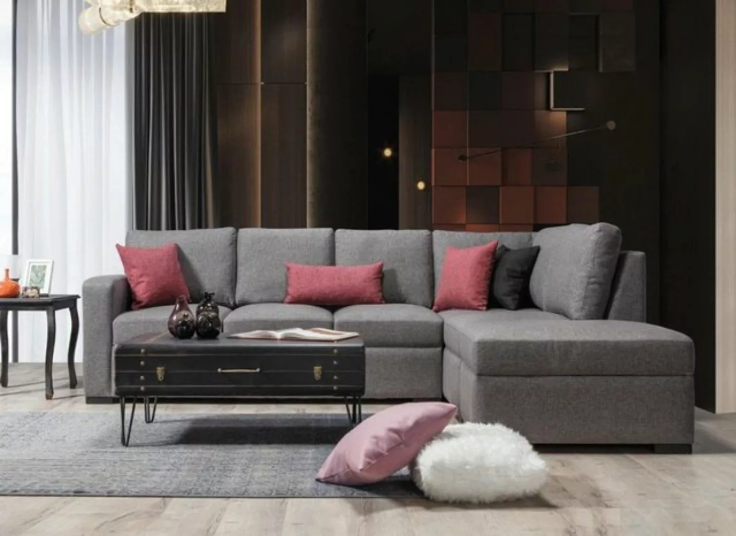 JVmoebel Ecksofa Wohnzimmer Polster Möbel Luxus Ecksofa L-Form Modern Sofa, günstig online kaufen