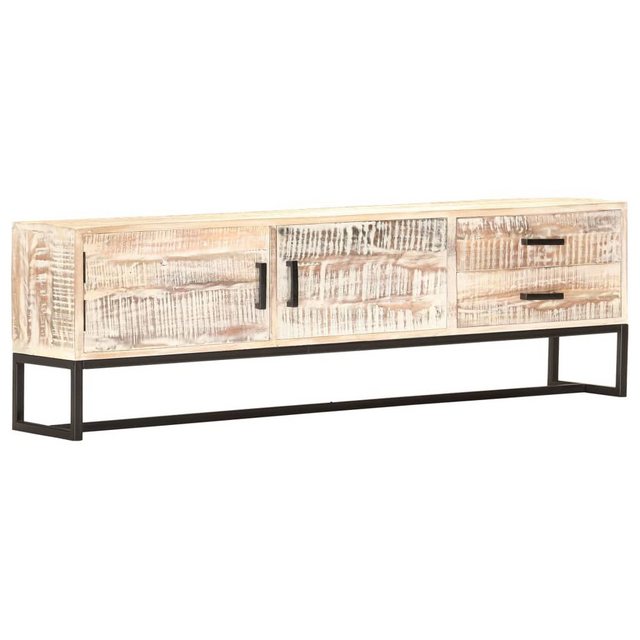 furnicato TV-Schrank Weiß 140 × 30 × 45 cm Massivholz Akazie günstig online kaufen