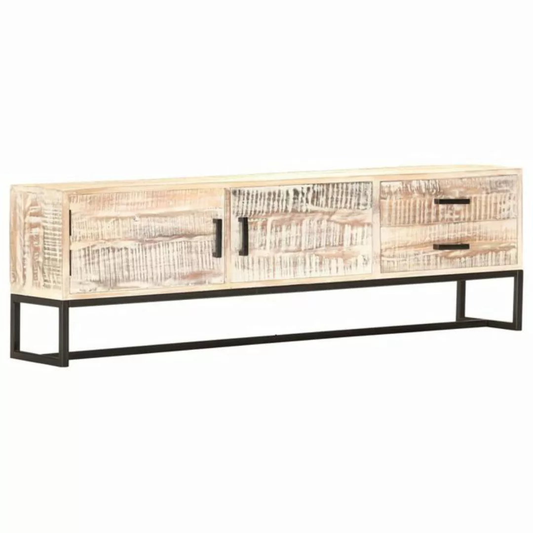 furnicato TV-Schrank Weiß 140 × 30 × 45 cm Massivholz Akazie (1-St) günstig online kaufen