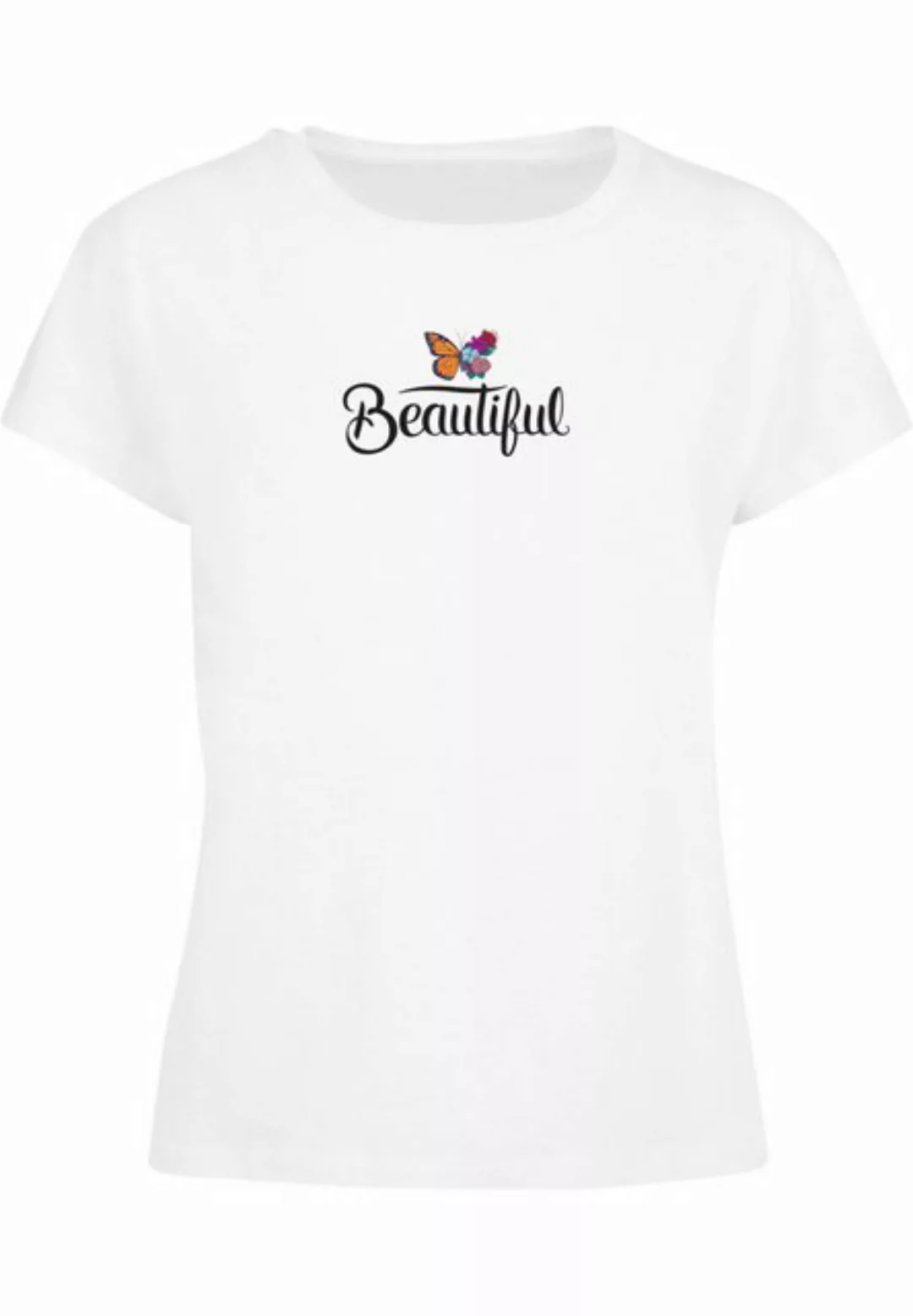 Merchcode T-Shirt Merchcode Damen Ladies Frida Kahlo - Beautiful butterfly günstig online kaufen