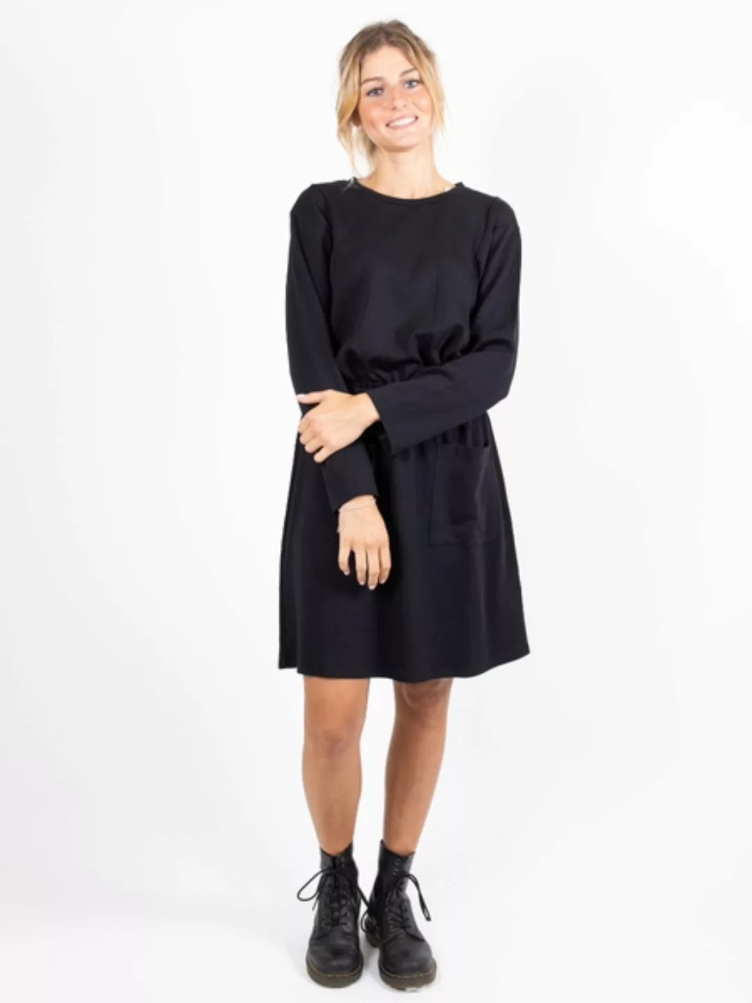 Damen Kleid Aus Modal "Alice" Schwarz Mit Langen Ärmeln günstig online kaufen