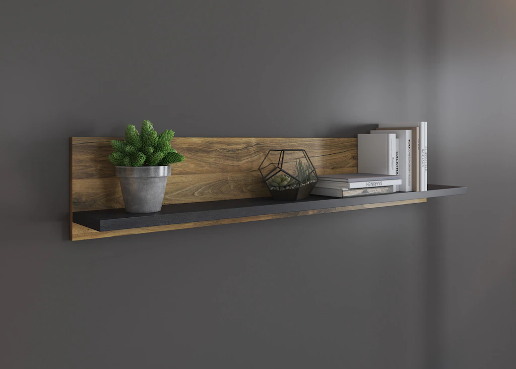 Home affaire Wandboard "York, modernes Wandregal, Hängeregal mit Ablagefach günstig online kaufen