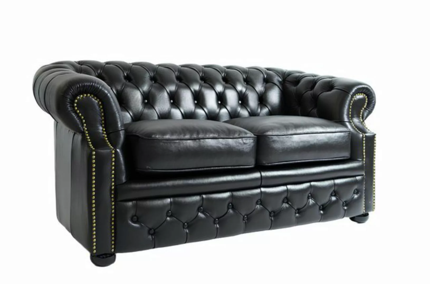 Xlmoebel Sofa Sofa Couch Chesterfield Polstermöbel 2-Sitzer aus Leder und S günstig online kaufen