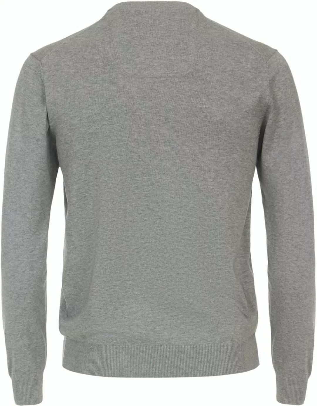 Casa Moda Pullover V-Ausschnitt Grau - Größe 4XL günstig online kaufen
