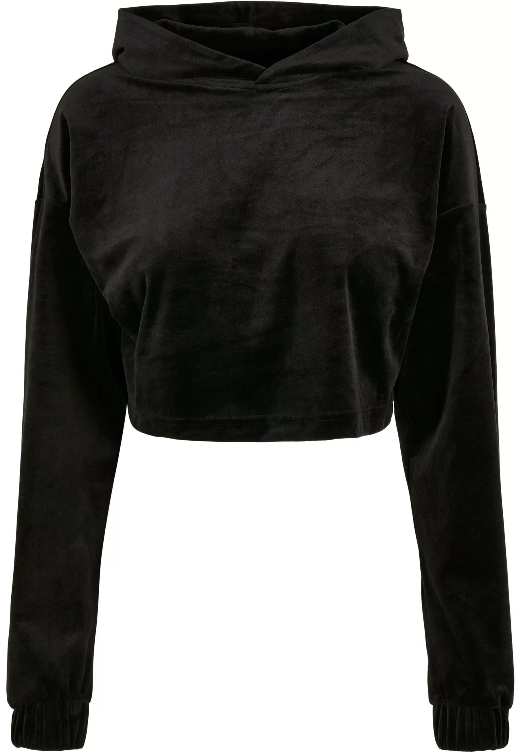 URBAN CLASSICS Kapuzenpullover "Urban Classics Damen Ladies Cropped Velvet günstig online kaufen