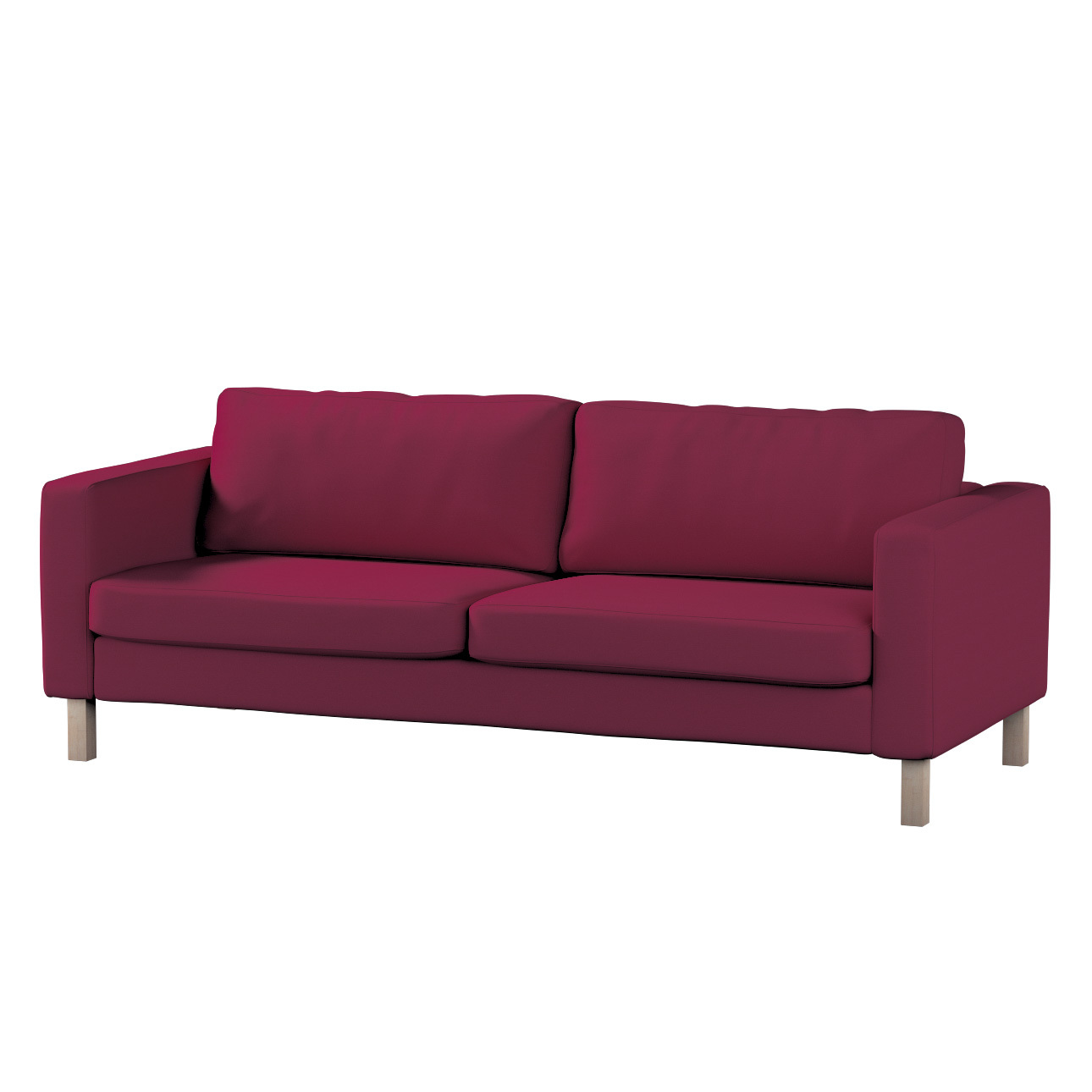 Bezug für Karlstad 3-Sitzer Sofa nicht ausklappbar, kurz, pflaume , Bezug f günstig online kaufen
