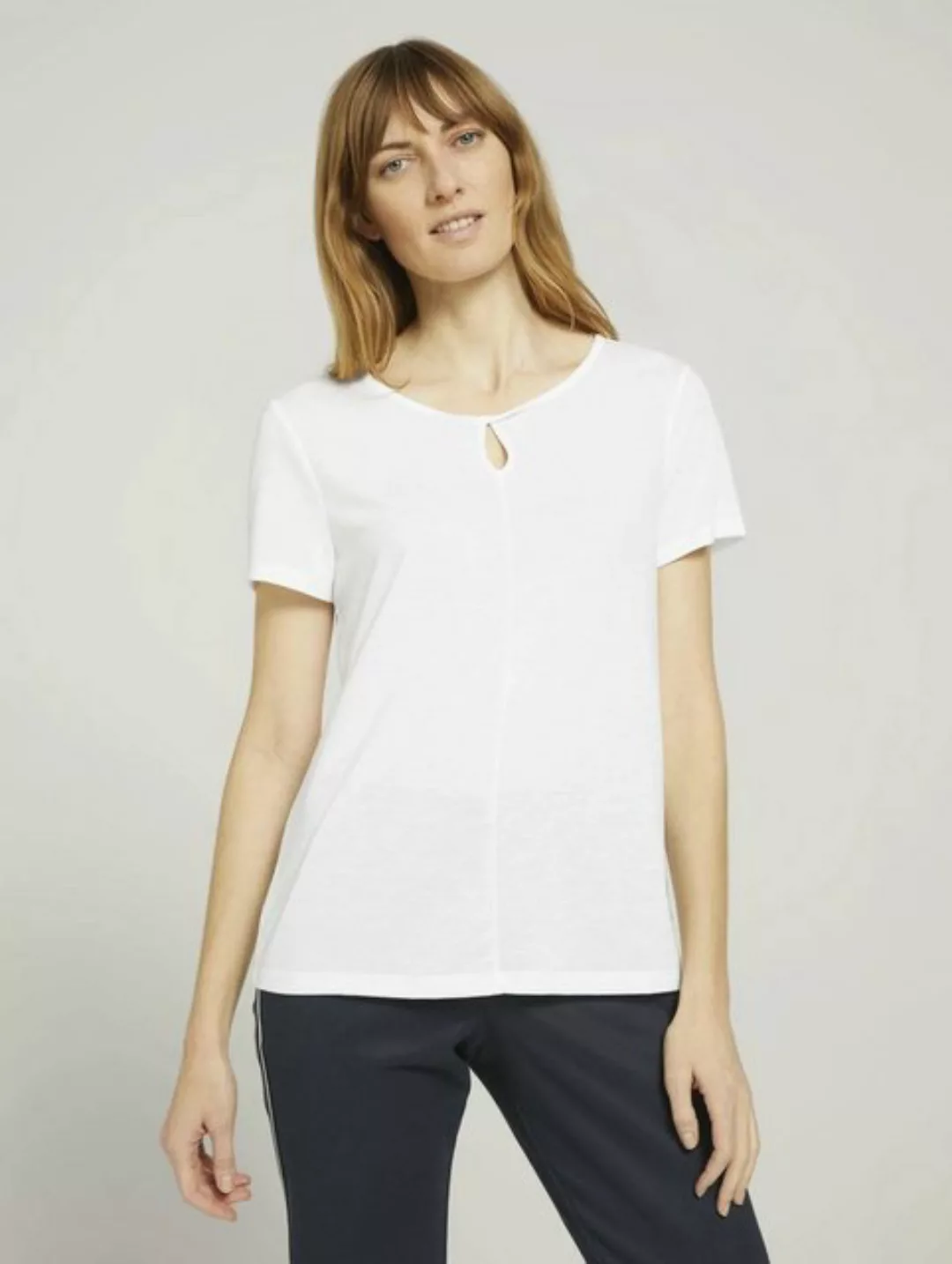 TOM TAILOR T-Shirt T-Shirt mit Knotendetail günstig online kaufen