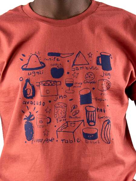 Herren T-shirt Aus Bio-baumwolle Jikoni Marsala Rot. Handmade In Kenya günstig online kaufen