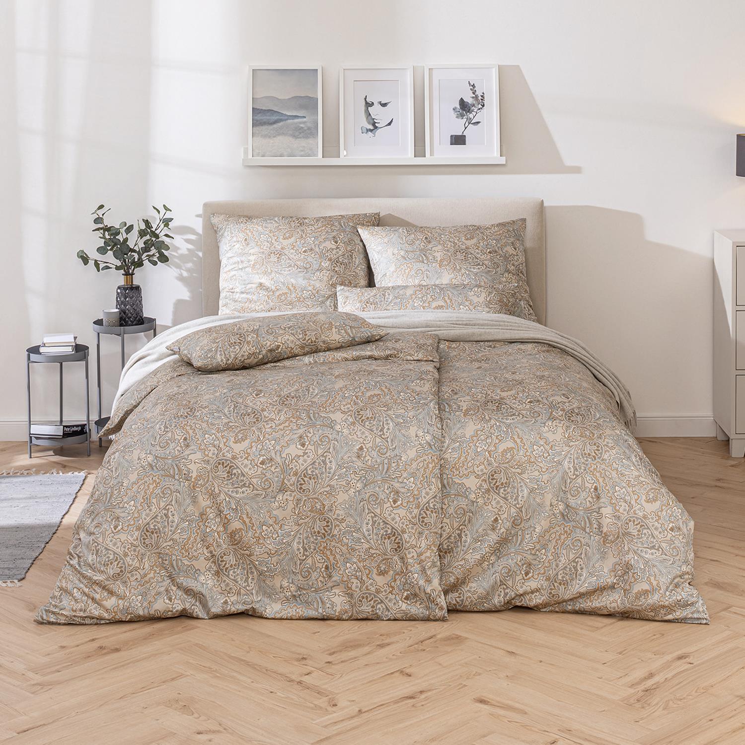 Estella Interlock Jersey Bettwäsche 6171-200 Beige Paisley 135x200 günstig online kaufen