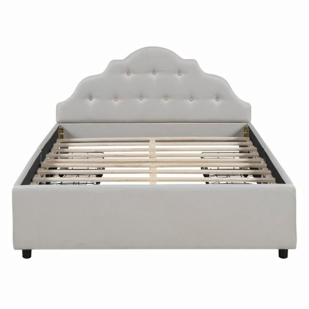 REDOM Polsterbett Doppelbett Funktionsbett, minimalistisches Styling, Leine günstig online kaufen