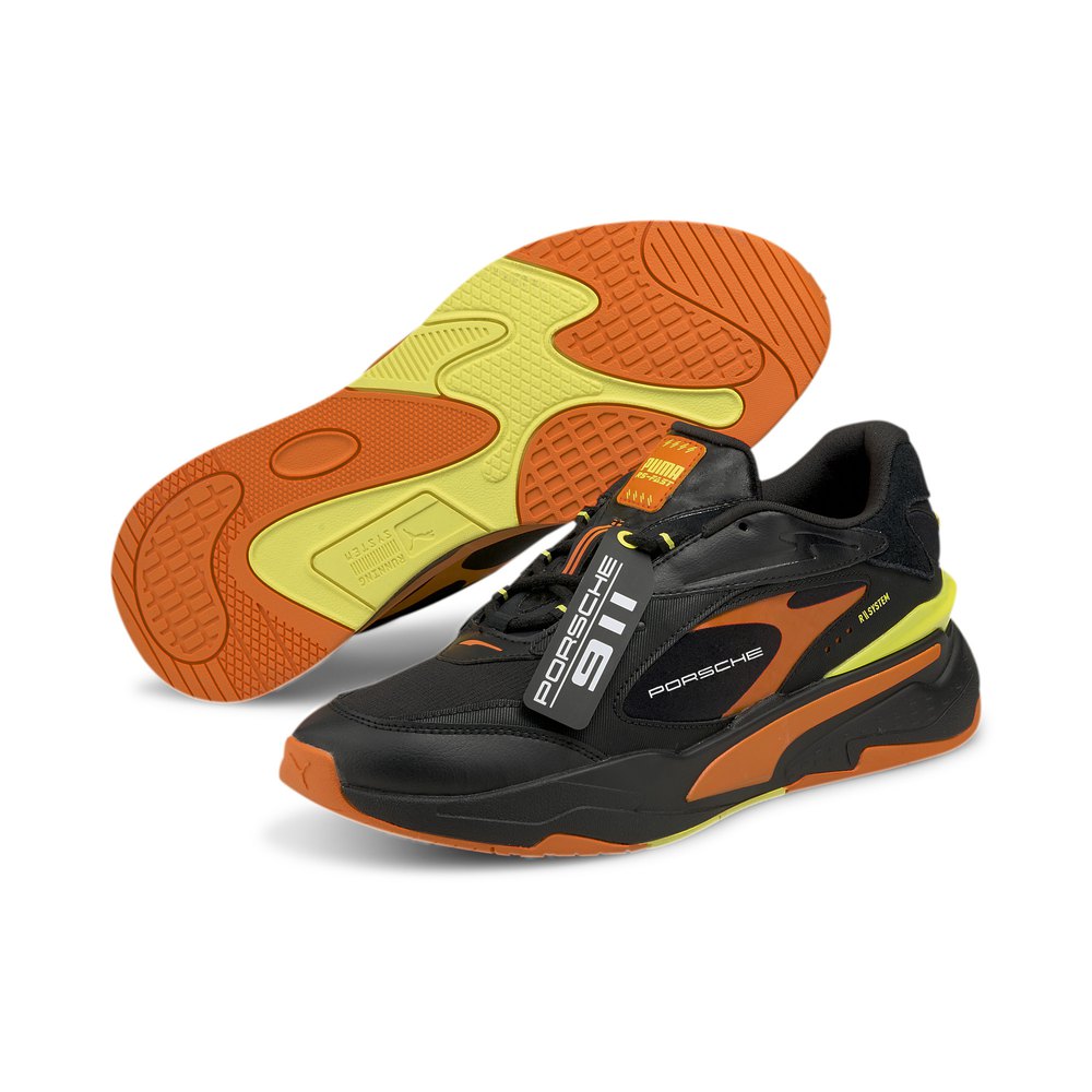 Puma Turnschuhe Pl Rs-schnell EU 42 1/2 Black / Yellow / Orange günstig online kaufen